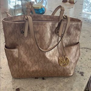 Michael Kors Tote Purse Rose Gold